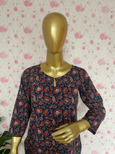 Blue cotton kurti - kasumi.in